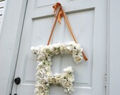 Wedding Silk Flower Letter, Floral Church Decor, Custom Signage, Hydrangea Flowers, Reception Decor, Home Decor, Spring Wreath,