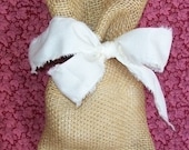 100 Burlap Ivory Ties Wedding Party Favor Gift Bags Country Rustic