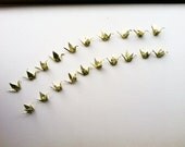 Mini origami cranes, Origami crane ornaments, Origami crane, Origami bird, Gold origami crane