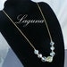 Vintage LAGUNA AB Crystal & Gold Chain Choker, Old New Stock