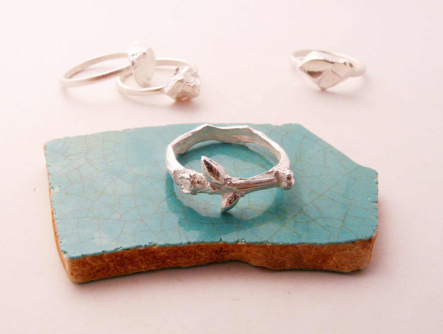 Silver Tree Ring - Size 7.5 (Pure Silver Ring)