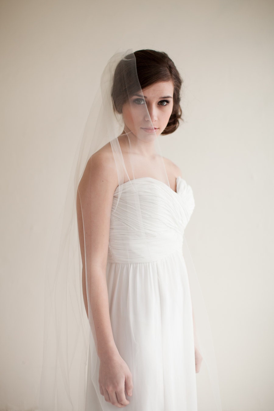 Chapel Length Tulle Veil, Bridal Veil, Wedding Veil - Lydia  MADE TO ORDER