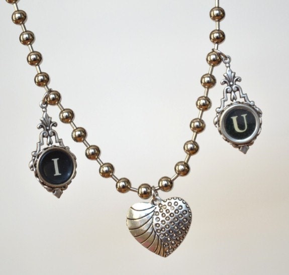 Vintage Typewriter Key Necklace