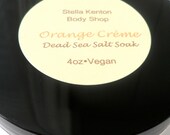 Orange Creme Dead Sea Salt Bath Soak - Organic, Vegan, Natural Beauty