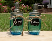 Set of Two Mason Jar Soap Dispensers