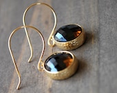 Smokey Topaz earrings - smoky topaz earrings - Blue earrings - mothers day jewelry