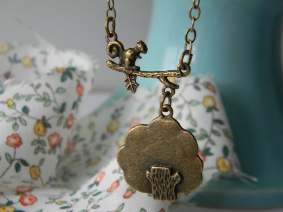 Woodland Squirrel & his Tree Necklace