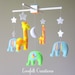 Baby crib mobile - Custom Baby Mobile - Elephant Mobile - Giraffe Mobile