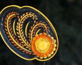 GARDEN art glass garden plates and YARD sculptures recycled