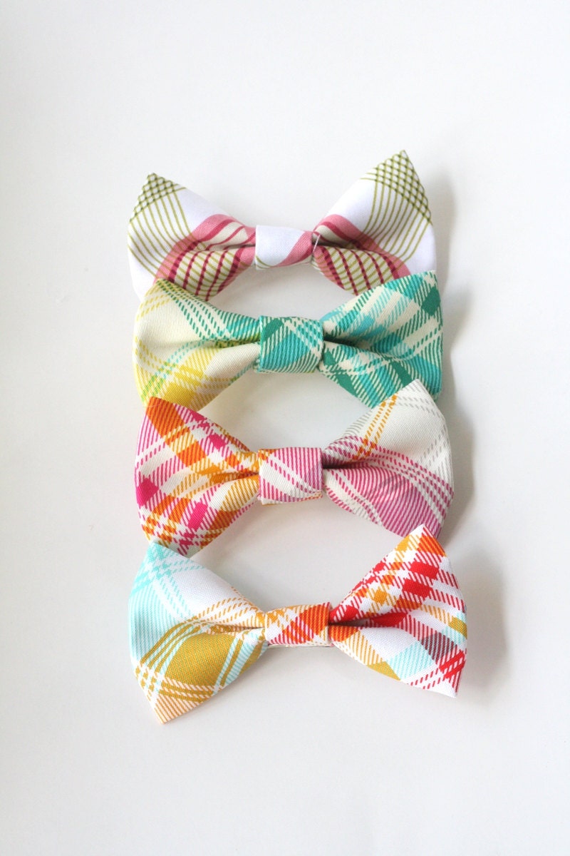 Hair Bow / Clip on Bow-Tie - Tartan - Choose One