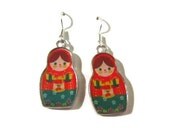 Matryoshka doll earrings dangle earrings etsy uk nesting doll russian doll