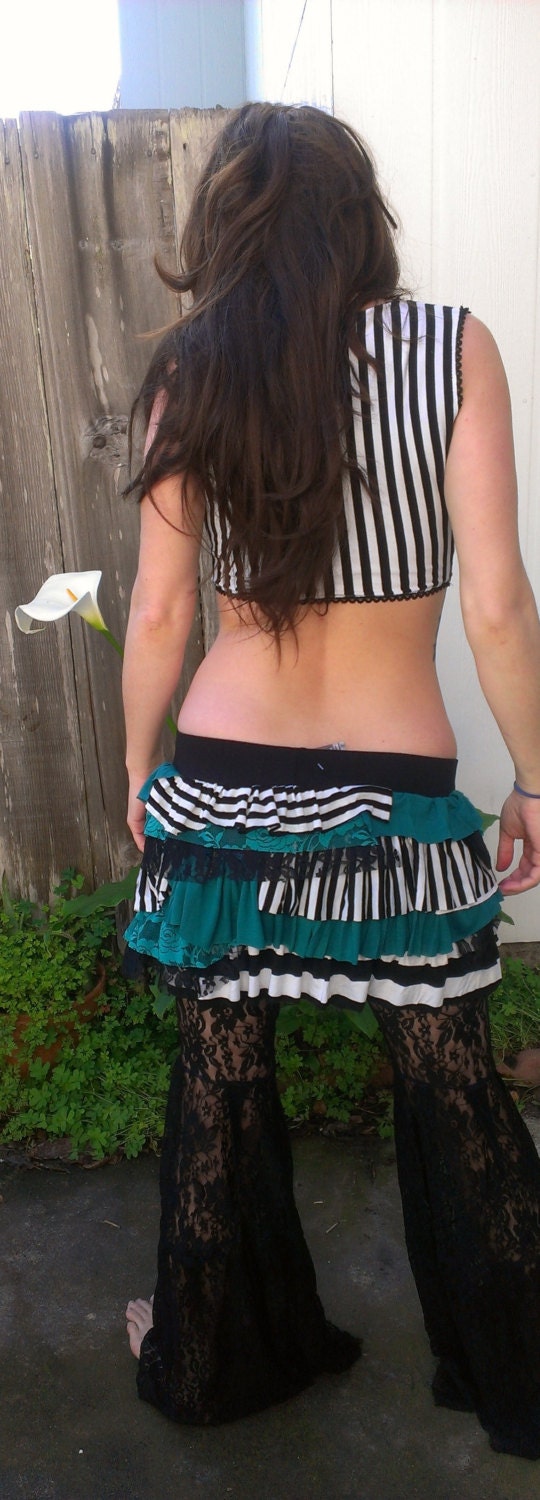 Bustle Ruffle Mini Skirt