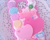 READY TO SHIP kawaii love heart sweet decoden case for Samsung Galaxy S2