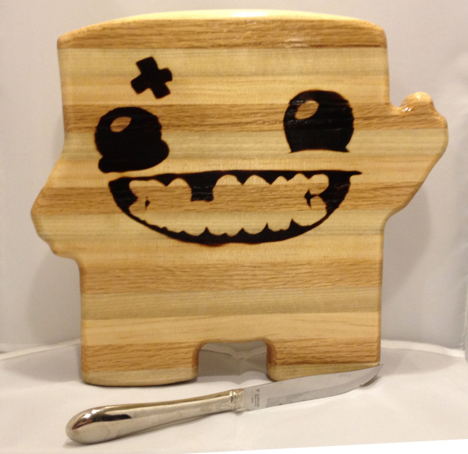 Hand crafted SUPER MEAT BOY Butcher Block