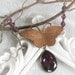 LIKE A BUTTERFLY beautiful butterfly necklace with amethyst Swarovski crystal, ready to ship