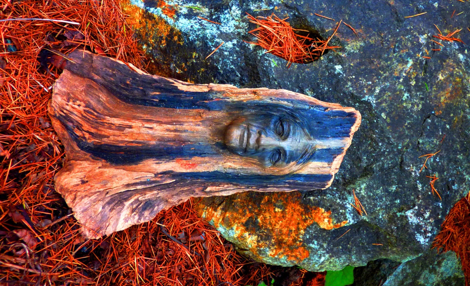 One Breath, Chief Seattle Driftwood Sculpture, Spirit Tree, Forest Guardian