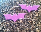 Purple Batman Logo Bobby Pins
