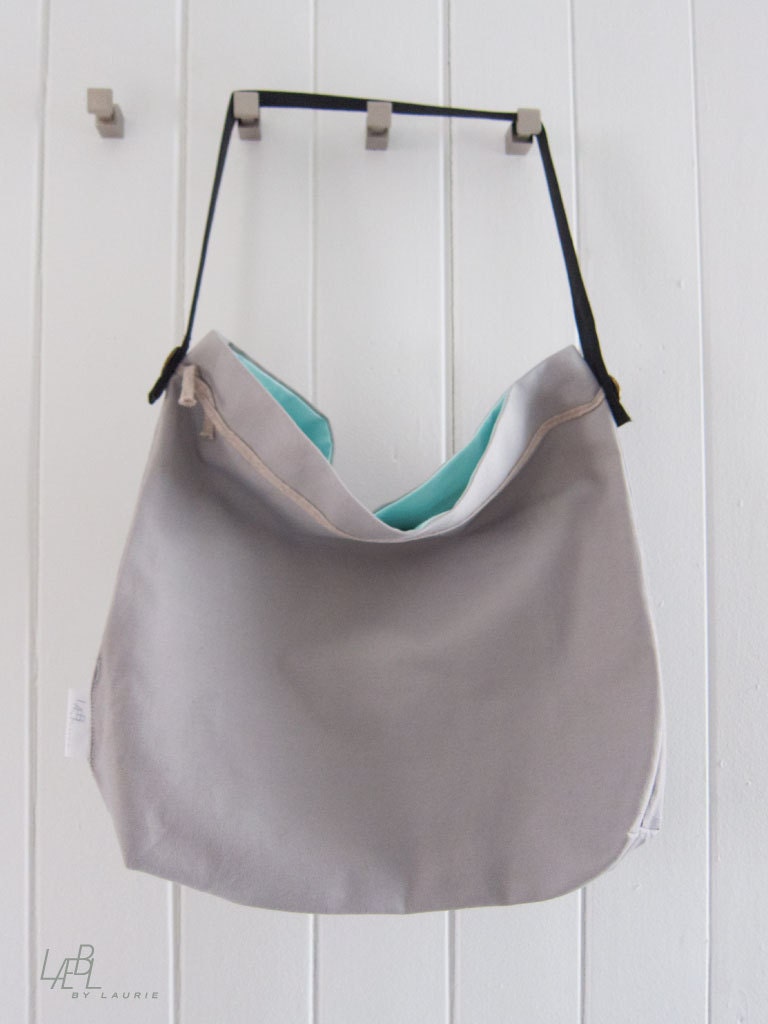 Grey canvas bag - Læbl1006