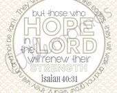 Isaiah 40:31 8x10 PDF Printable Those who hope in the Lord