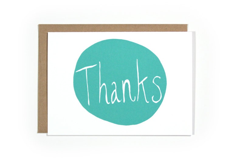 Emerald Modern Dot Thank You Card