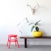 Shop Stool - Dayglow Coral Finish