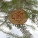 Personalized Sweetheart Ornament, Rustic Tree Slice, 'Tree Carved' Initials in Heart on White Birch Wood Slice Keepsake