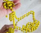 1920s Flapper Bead Necklace, Yellow - Art Deco