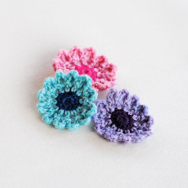 Flower Hair Clip - You Choose Color - Handmade Crochet Barrette - Girls Hair Accessory