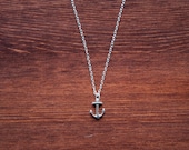 Tiny Anchor - Sterling Silver Charm Necklace