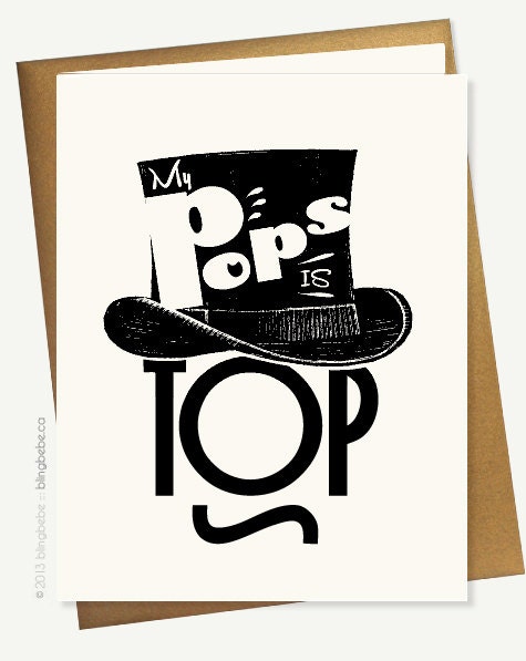 Father's Day Card - My Pops Is Tops