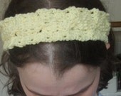 Hand Crocheted Yellow Mock Cable Headband