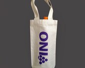 Recycled Cotton Canvas Wine Bag - Grape Vino Purple