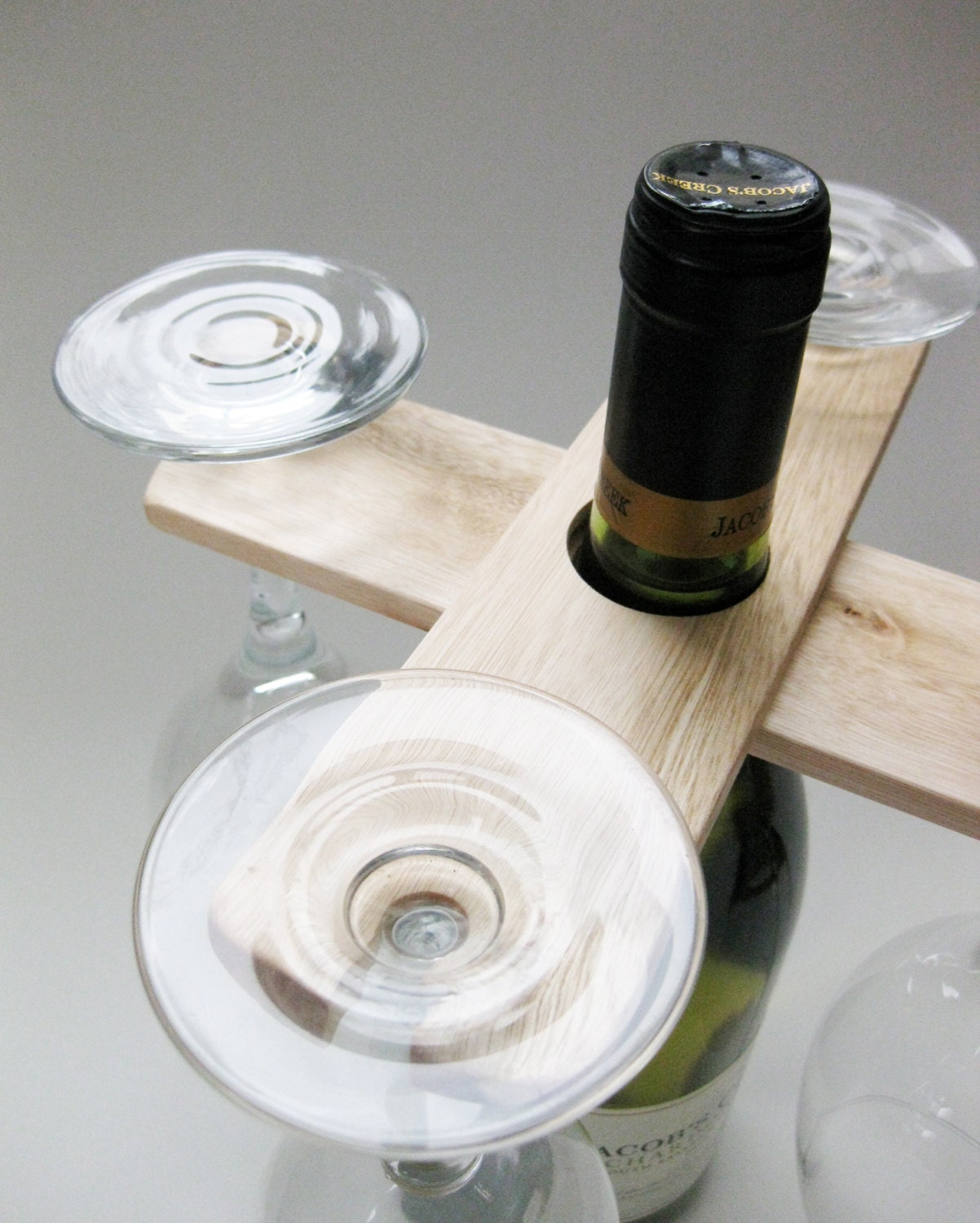 Pair of wood wine caddy salvaged pallet hostess wedding romantic table setting stackable gift occasion