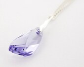 Crystal Necklace Made With SWAROVSKI ELEMENTS: Lavender Crystal Pendant On Sterling Silver Chain