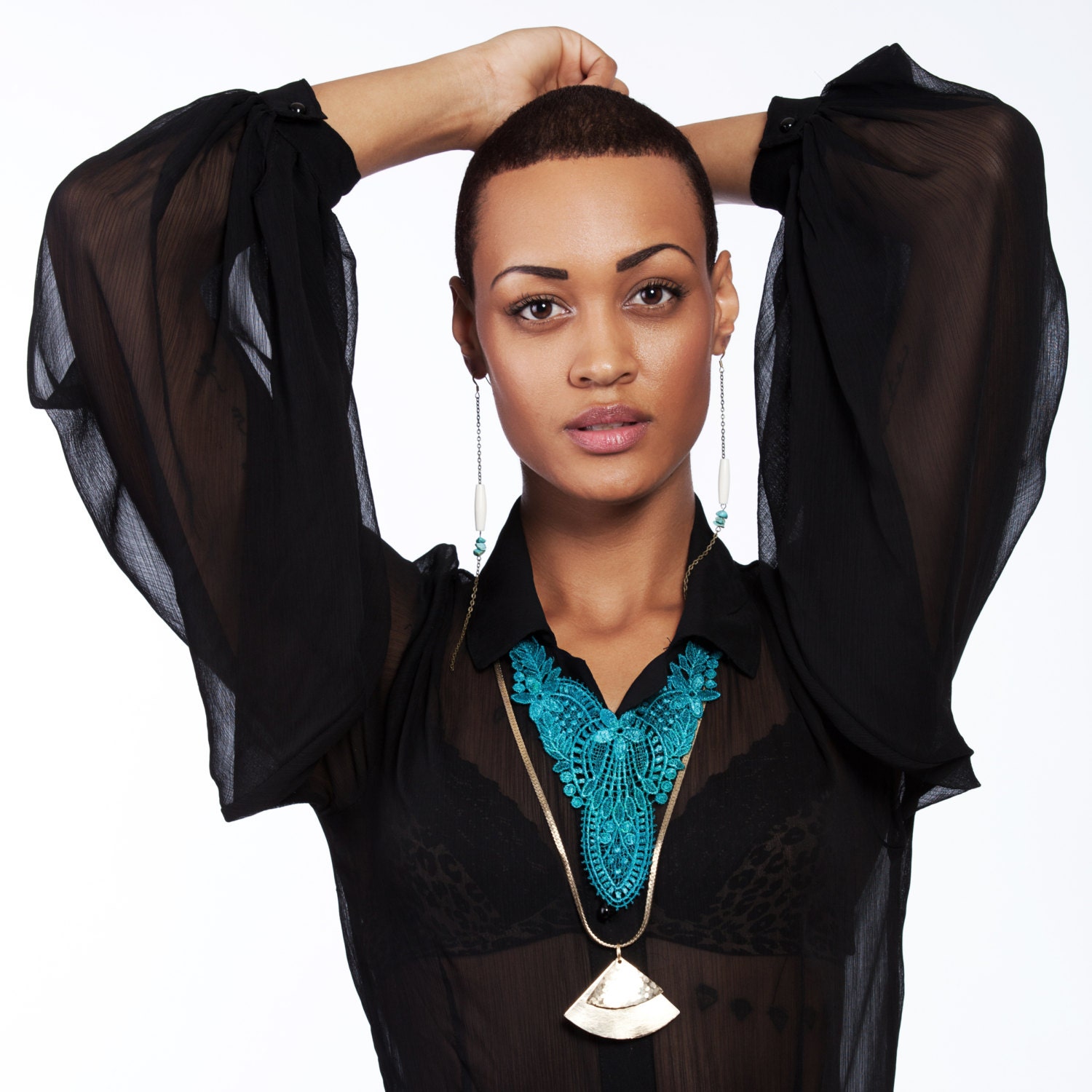 Gold Glam Pendant //// Geometric Goddess 