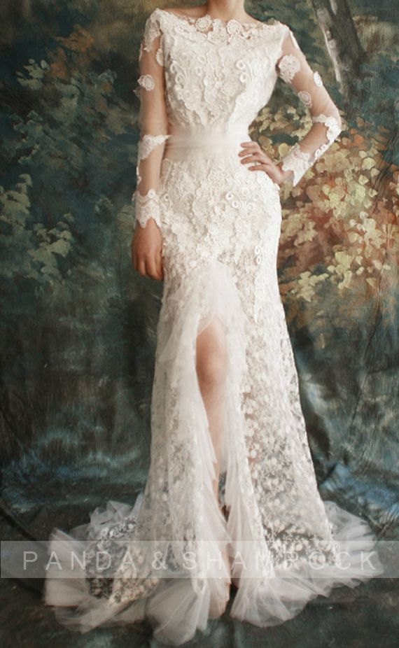 Lacey/women clothing/wedding gown/bridal dress/fish tail/mermaid/custom made/lace/sexy/ALL SIZE/13007