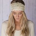 Wide Lace Headbands Ivory Sheer Lace Headband with Tapered Cut and Scalloped Edge - Sheer Simplicity Headband