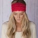 Stretch Lace Headband Red Sheer Lace Hair Bands with Tapered Cut and Scalloped Edge - Sheer Simplicity Headband