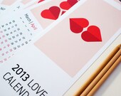SALE 2013 calendar HEART : from original izzybizzy illustration