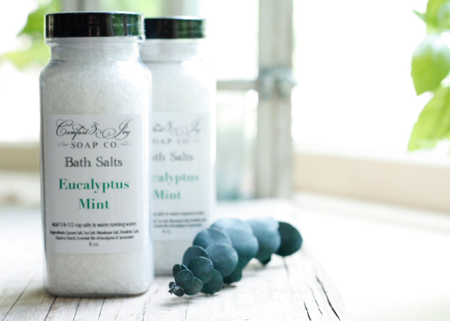 Eucalyptus Mint Bath Salts Bath Soak - ComfortandJoySoapCo
