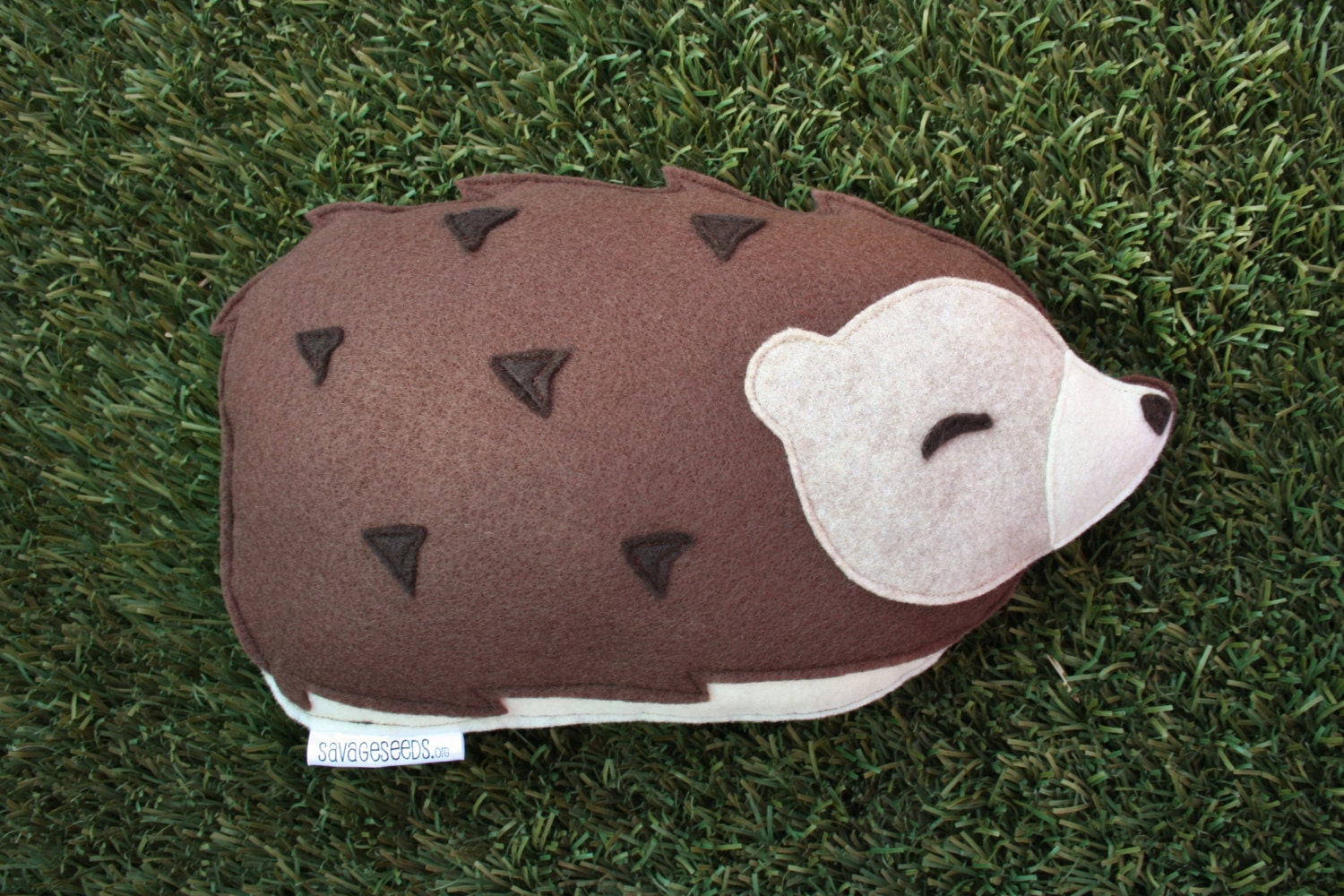 Forest Critters- Sleepy Hedgehog with Monarch Butterfly- Eco Friendly- Woodland Animal