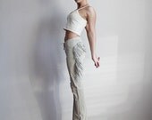 Soft suede fringe pants