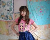 Acapulco Mexico Red and White Striped Vintage Baby Tee Cropped