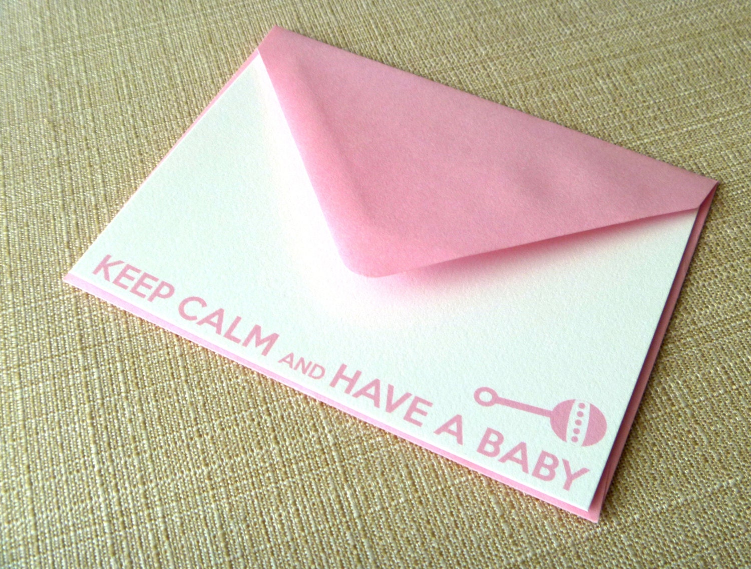 Keep Calm and Have a Baby Stationery or Thank You Note Cards