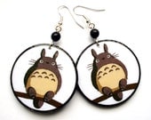 MY NEIGHBOR TOTORO decoupage earrings tonari no totoro studio ghibli manga anime japan perfect gift