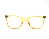Vintage round small yellow rounded glasses sunglasses 70s womens spectacles statement nerd frame eyewear