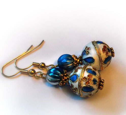 cloisonne ''Circus'' earrings