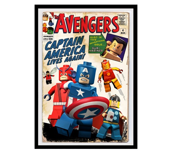 Lego Avengers Print - Small 10.9"x 16.0"