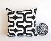Black mod pillow cover One 18" x 18" cushion covers black and white throw pillow covers black modern decor