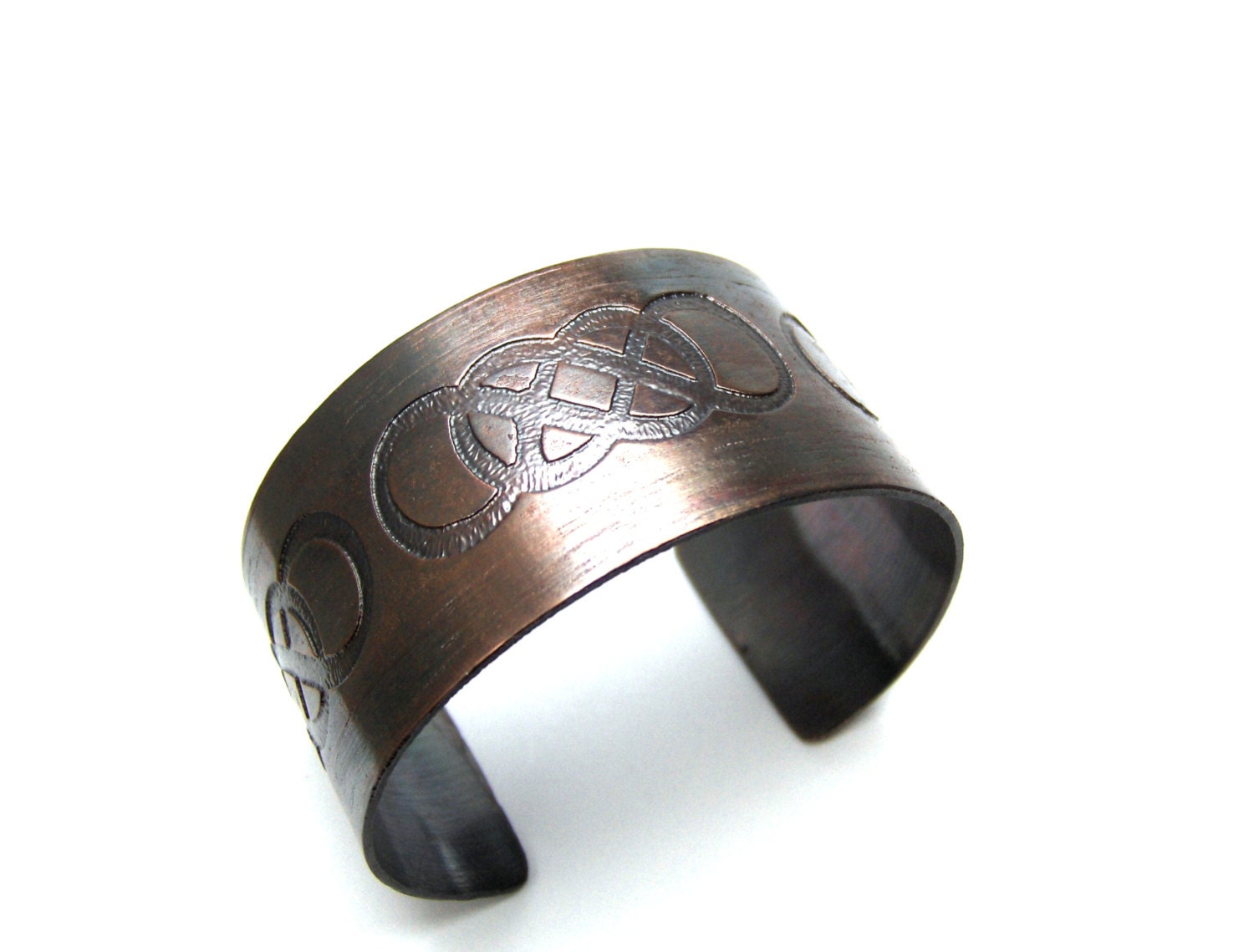 Double Infinity Etched Jewelry Cuff